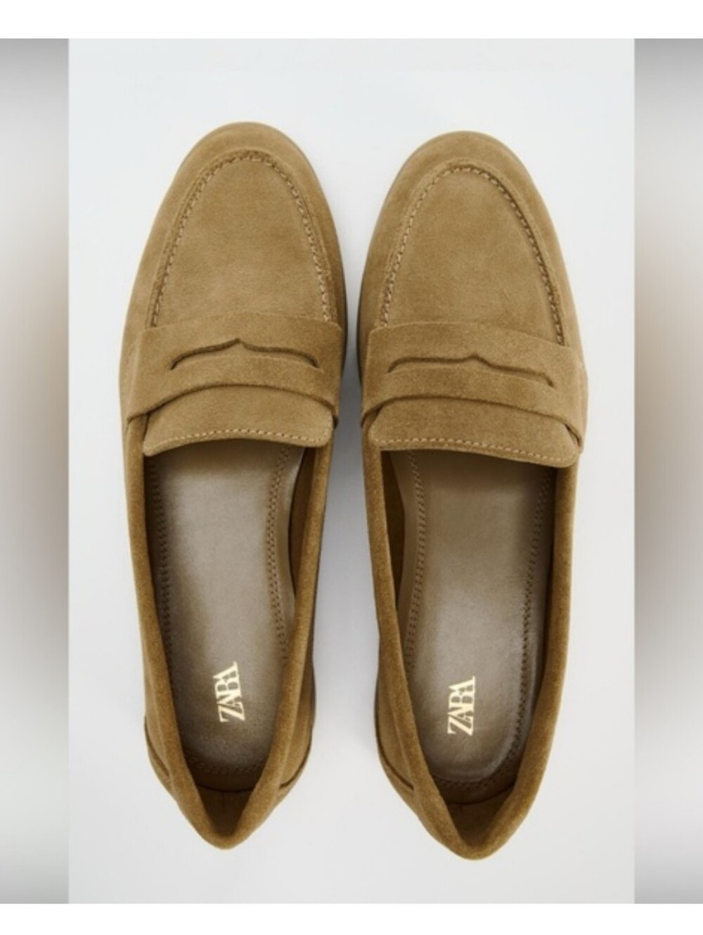 Zara Suede Penny Loafers NWT - Picture 5 of 10